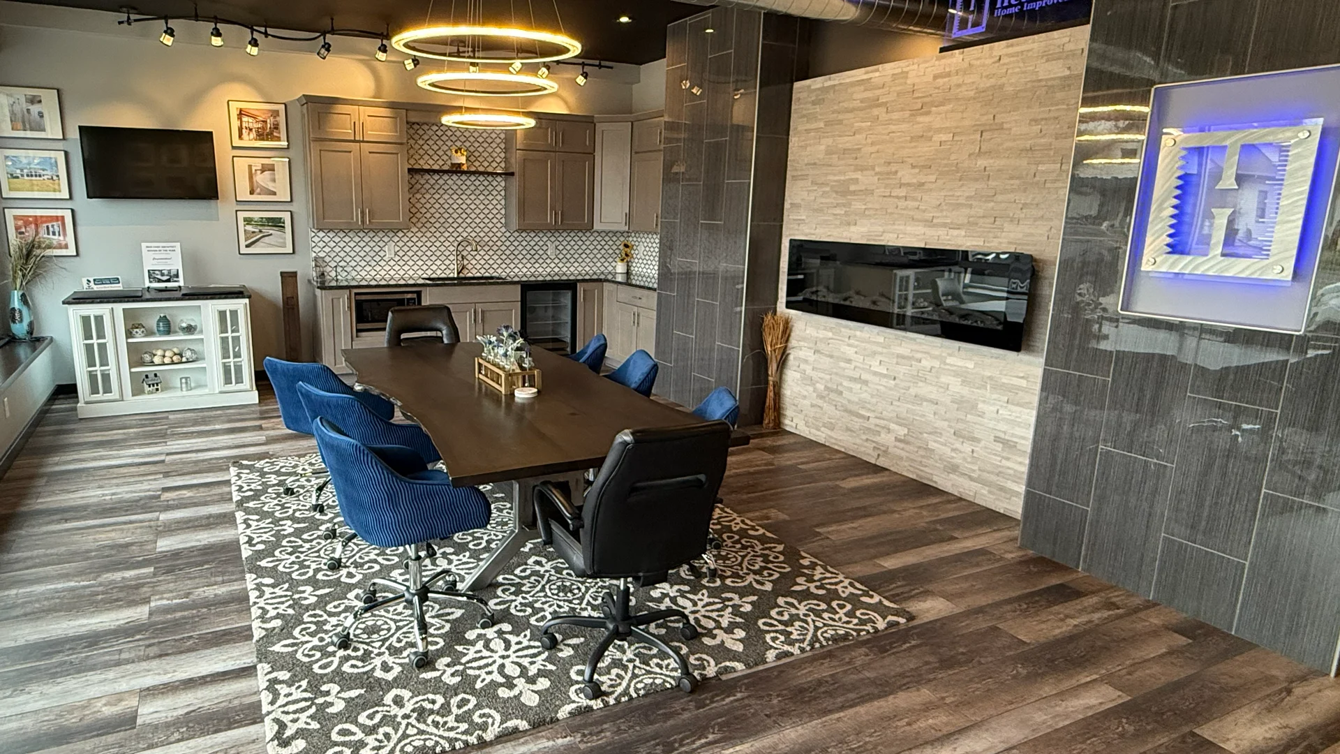 Modern conference room with stylish decor